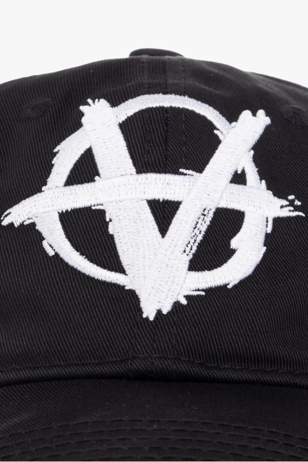 帽子 VETEMENTS ANARCHY CAP / BLK VETEMENTS Black Anarchy Logo Cap Vetements